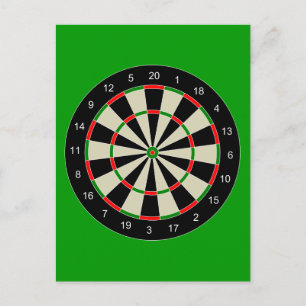 darttarget_Vector_Clipart DARTS DARTBOARD TARGET Postkarte