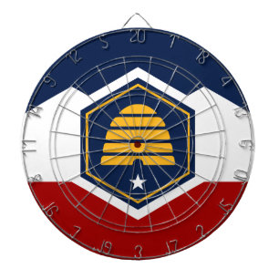 Dartzielscheibe mit Flagge des US-Bundesstaates Ut Dartscheibe