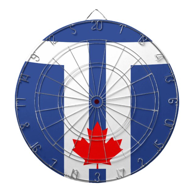 Dartzielscheibe mit Flagge von Toronto, Kanada Dartscheibe (vorne)