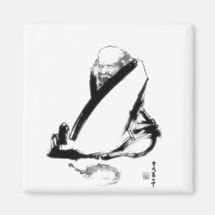 Daruma (Bodhidharma) Zen-Malerei Magnet