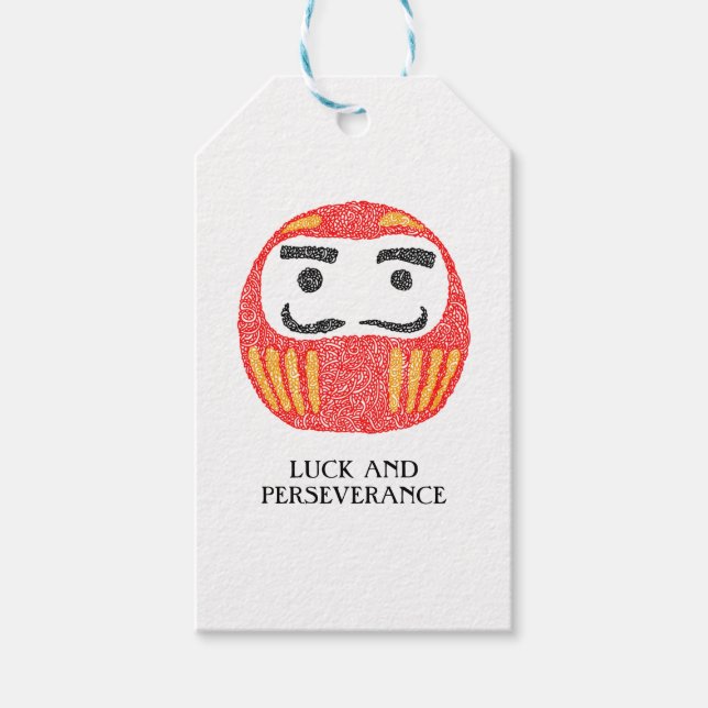 Daruma Doll Geschenkanhänger (Vorderseite)