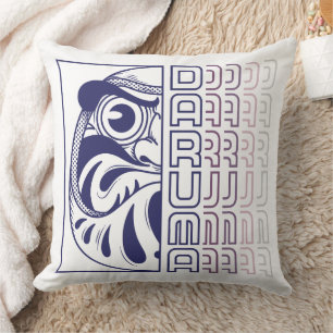 Daruma Doll Illustration Kissen
