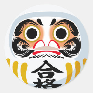 Daruma Doll Runder Aufkleber