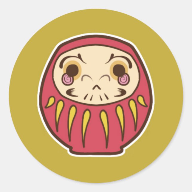 Daruma Doll Sticker (Vorderseite)