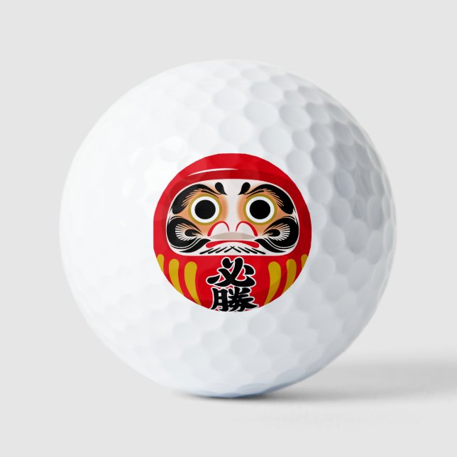 Daruma doll (traditional Japanese good luck charm) Golfball (Vorderseite)