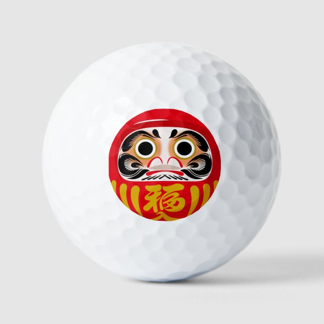 Daruma doll (traditional Japanese good luck charm) Golfball (Vorderseite)
