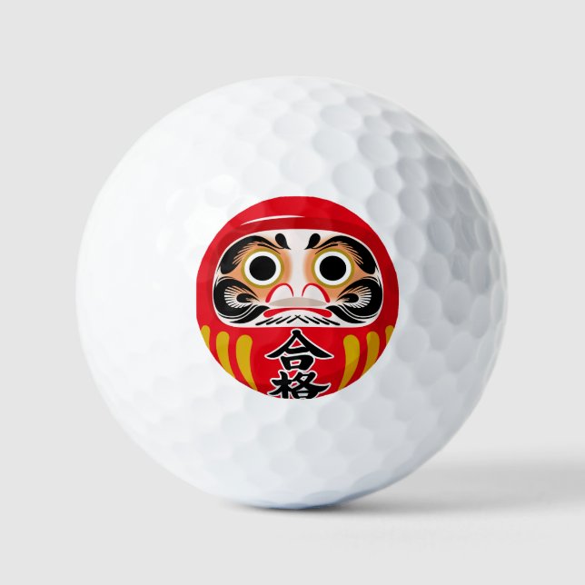 Daruma doll (traditional Japanese good luck charm) Golfball (Vorderseite)