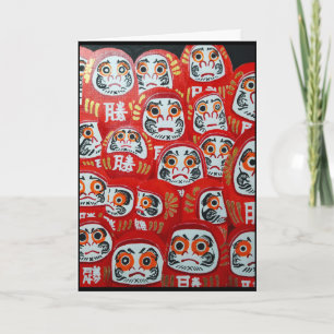 Daruma Dolls Malerei von Alfred Fox Karte
