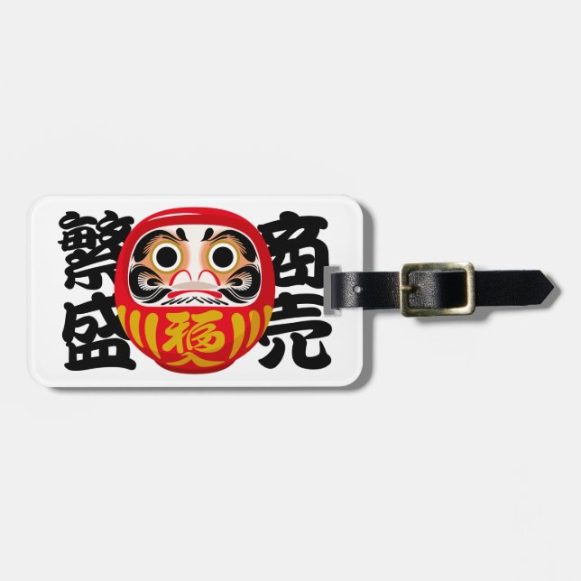 Daruma for Business Success and Prosperity Gepäckanhänger (Vorderseite horizontal)