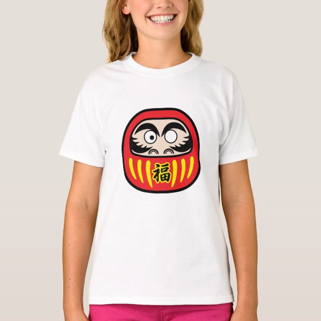 Daruma Glück-Puppen-T - Shirt (Vorderseite)