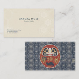 Daruma & Hidden Cat Business Cards Visitenkarte