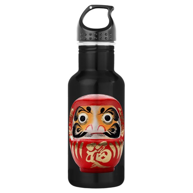 Daruma-Puppe Edelstahlflasche (Vorderseite)