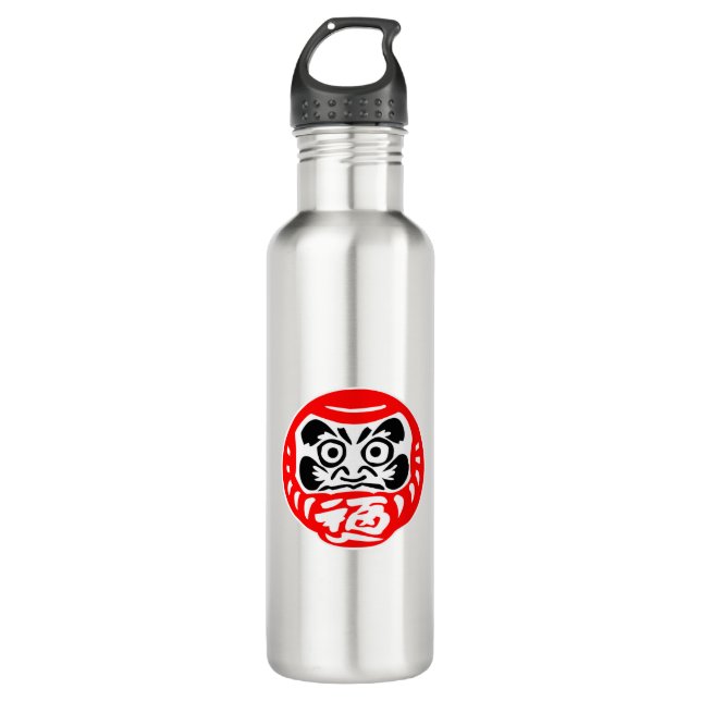 Daruma-Puppe Edelstahlflasche (Vorderseite)