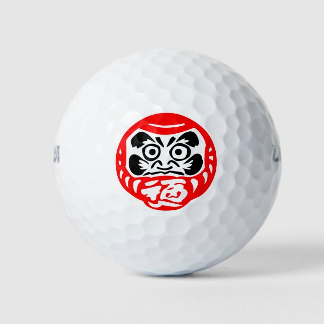 Daruma-Puppe Golfball (Vorderseite)