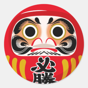 Daruma Puppe Runder Aufkleber