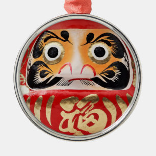 Daruma-Puppe Silbernes Ornament