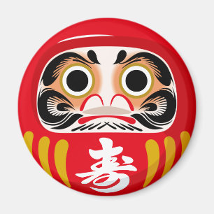 Daruma-Puppe (traditioneller japanischer Glücksbri Magnet