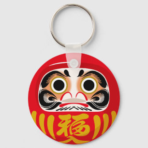 Daruma-Puppe (traditioneller japanischer Glücksbri Schlüsselanhänger