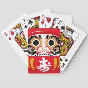 Daruma-Puppe (traditioneller japanischer Glücksbri Spielkarten