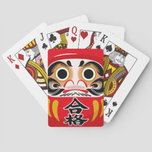 Daruma-Puppe (traditioneller japanischer Glücksbri Spielkarten