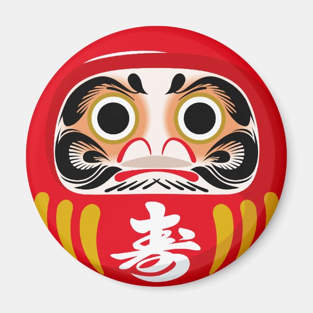 Daruma-Puppe (traditioneller japanischer viel Glüc Magnet (Vorne)