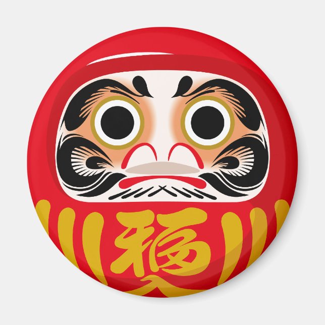 Daruma-Puppe (traditioneller japanischer viel Glüc Magnet (Vorne)