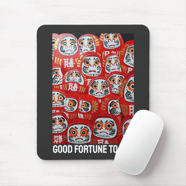 Daruma-Puppen-Malerei von Alfred Fox Mousepad (Mit Mouse)