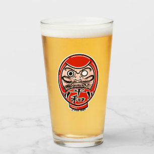Daruma-Puppenkraft-Pint-Glas Glas