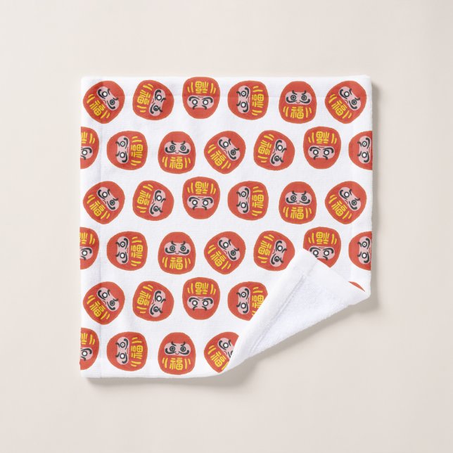 Daruma Rolling Badhandtuch Set (Waschlappen)