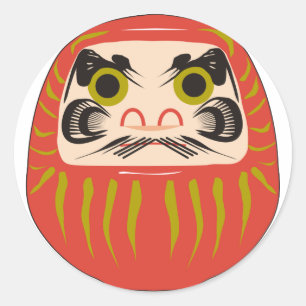 Daruma Runder Aufkleber