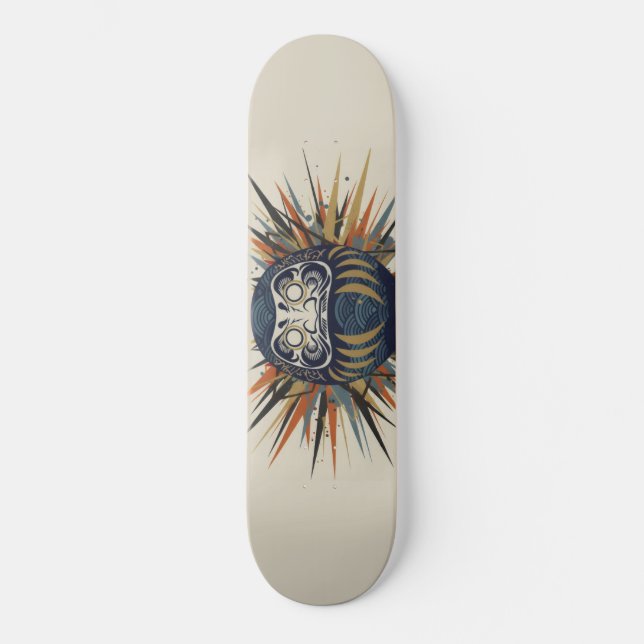 Daruma Skateboard – Japanese Ukiyo-e Inspired Art (Vorderseite)