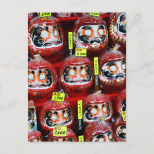 Daruma Viel Glück Dollars aus Japan Postkarte