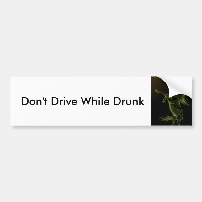 darunter Drive Drunk Horse rearing Bumper Sticker Autoaufkleber (Vorne)