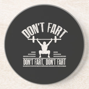 darunter Fart Funny Ness Gym Workout Weights Squat Getränkeuntersetzer