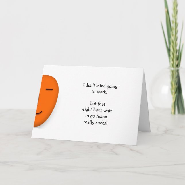 darunter: Mind Going To Work Funny Office New Job  Karte (Vorderseite)