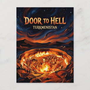 Darvaza-Gaserater Turkmenistan Postkarte