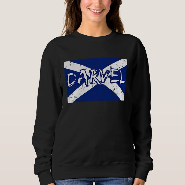 Darvel Ayrshire Scotland UK Scottish flag Saltire  Sweatshirt (Vorderseite)