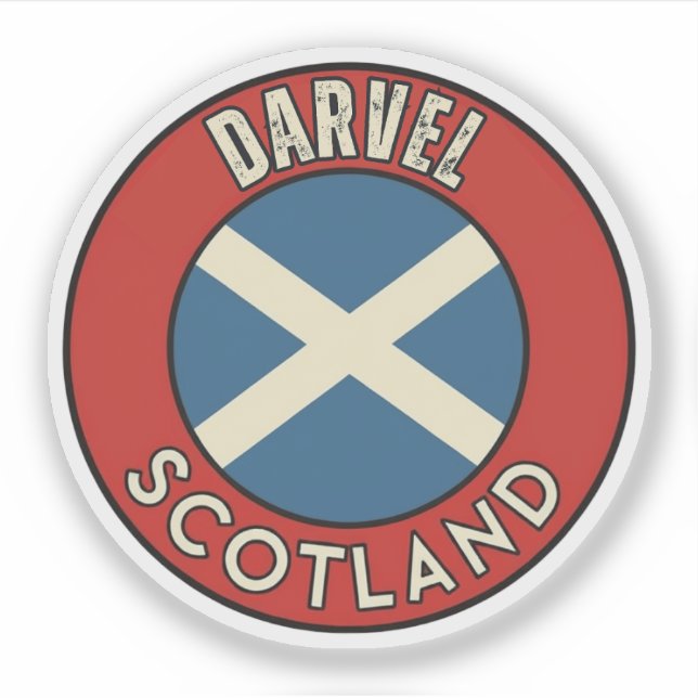 Darvel, Schottland Aufkleber (Vorderseite)