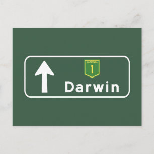 Darwin, Australia Road Sign Postkarte