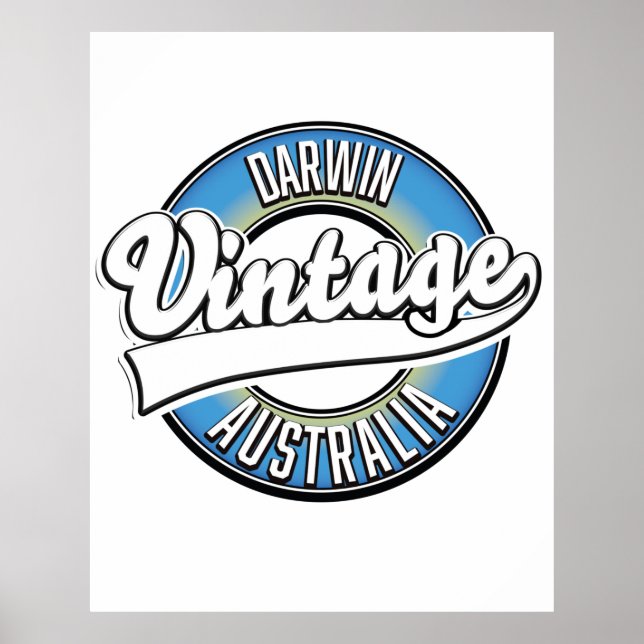 Darwin australia Vintages Logo Poster (Vorne)
