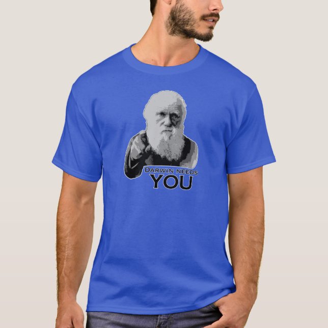 Darwin benötigt Sie (dunkle Farben) T-Shirt (Vorderseite)