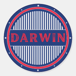 Darwin City Pride Emblem – Australian Identity Runder Aufkleber