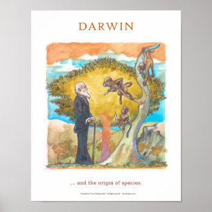 Darwin der Ursprung der Art Victor Diogenes Poster