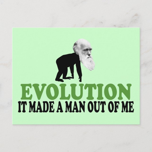 Darwin Evolution Postkarte (Vorderseite)