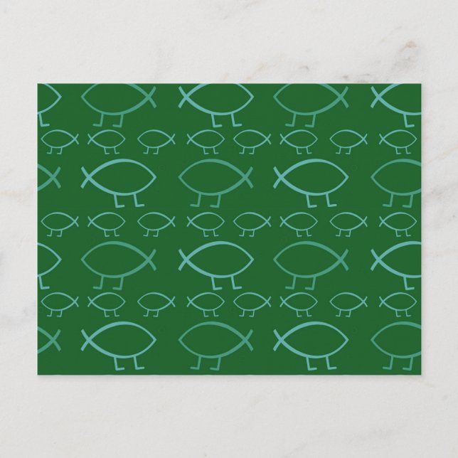 Darwin Fish Postkarte (Vorderseite)