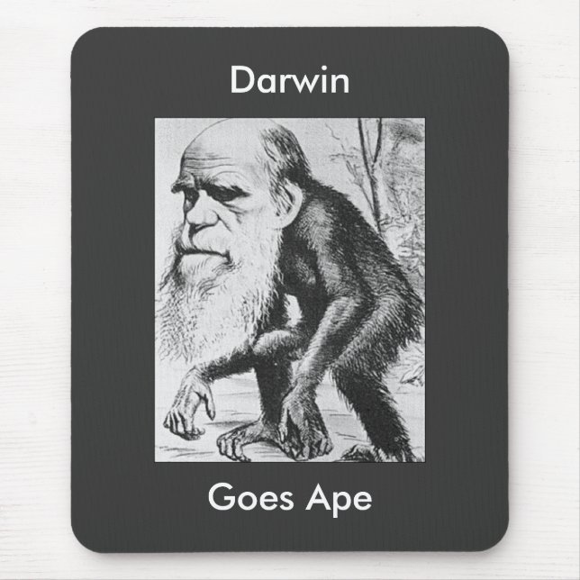 Darwin Goes Ape Mousepad (Vorne)