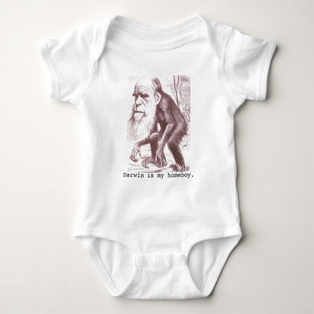 Darwin ist mein Homeboy Baby Strampler (Vorderseite)