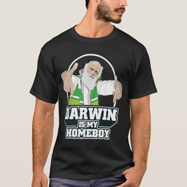 Darwin ist mein Homeboy (farbenreich) T-Shirt (Vorderseite)