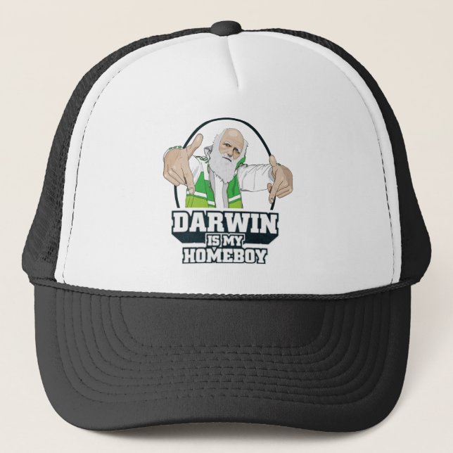 Darwin ist mein Homeboy (farbenreich) Truckerkappe (Vorderseite)