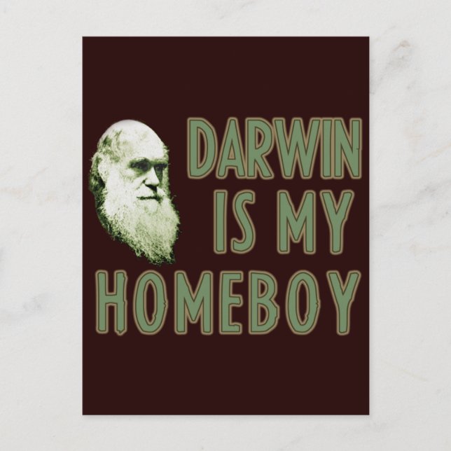 Darwin ist mein Homeboy Postkarte (Vorderseite)